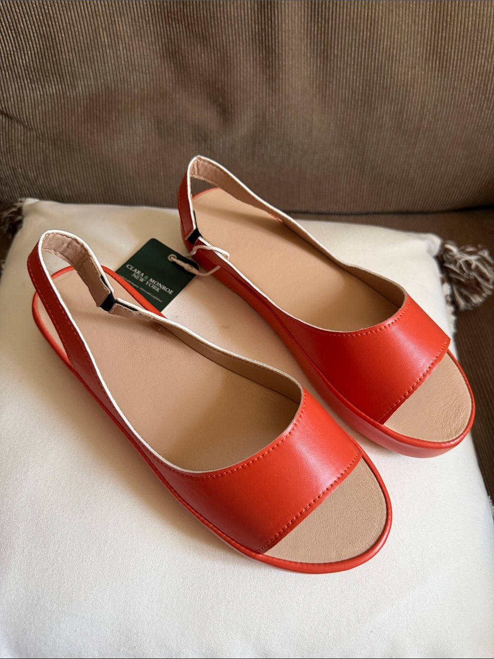 Women’s Orange Slingback Open-Toe shoes